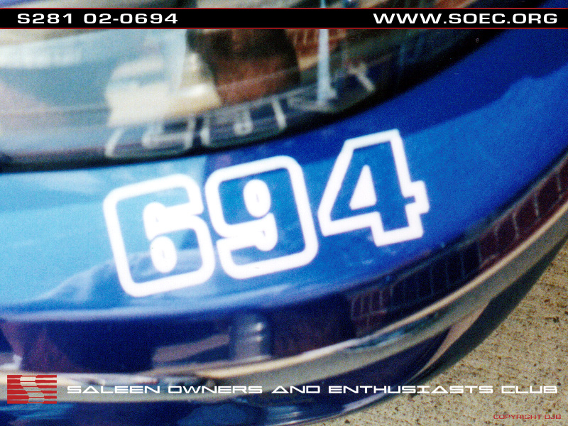 Bumper number placement The Saleen Forums at