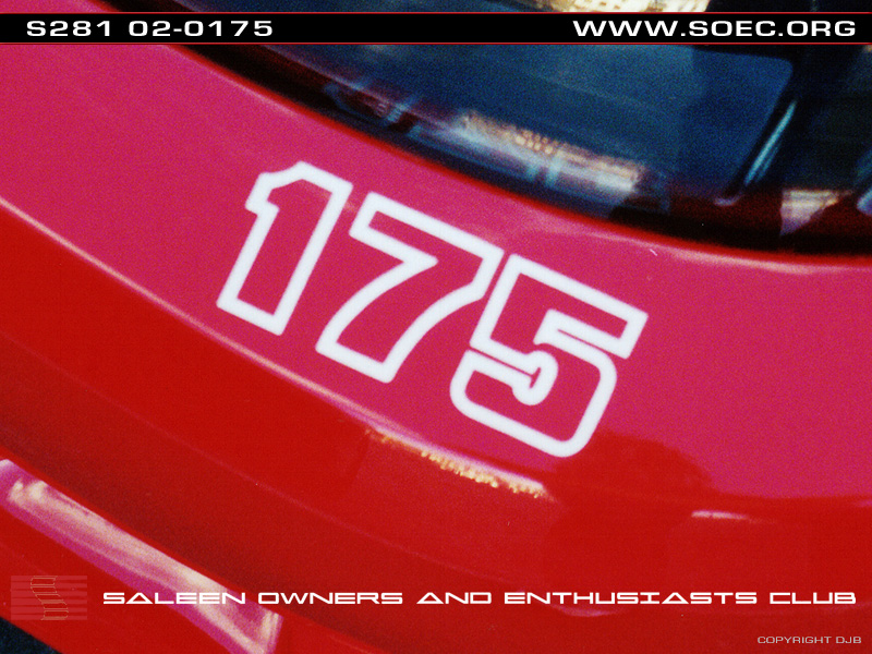 Bumper number placement The Saleen Forums at