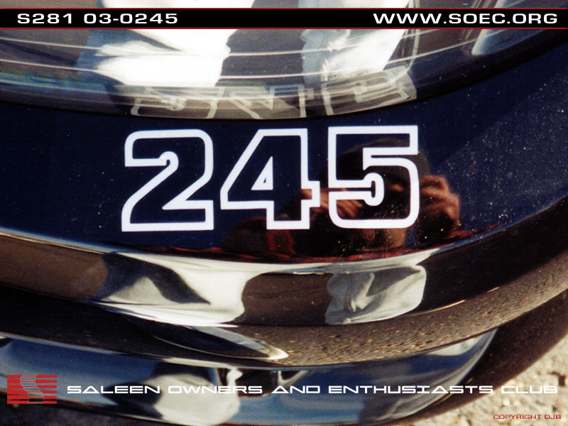 Bumper number placement The Saleen Forums at